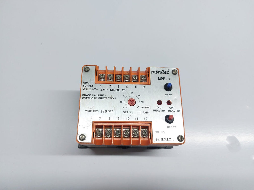 MINILEC MPR-1 MOTOR PROTECTION RELAY