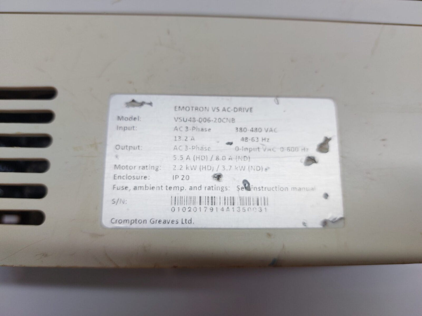 CROMPTON VSU48-006-20CNB EMOTRON VS AC-DRIVE (4)