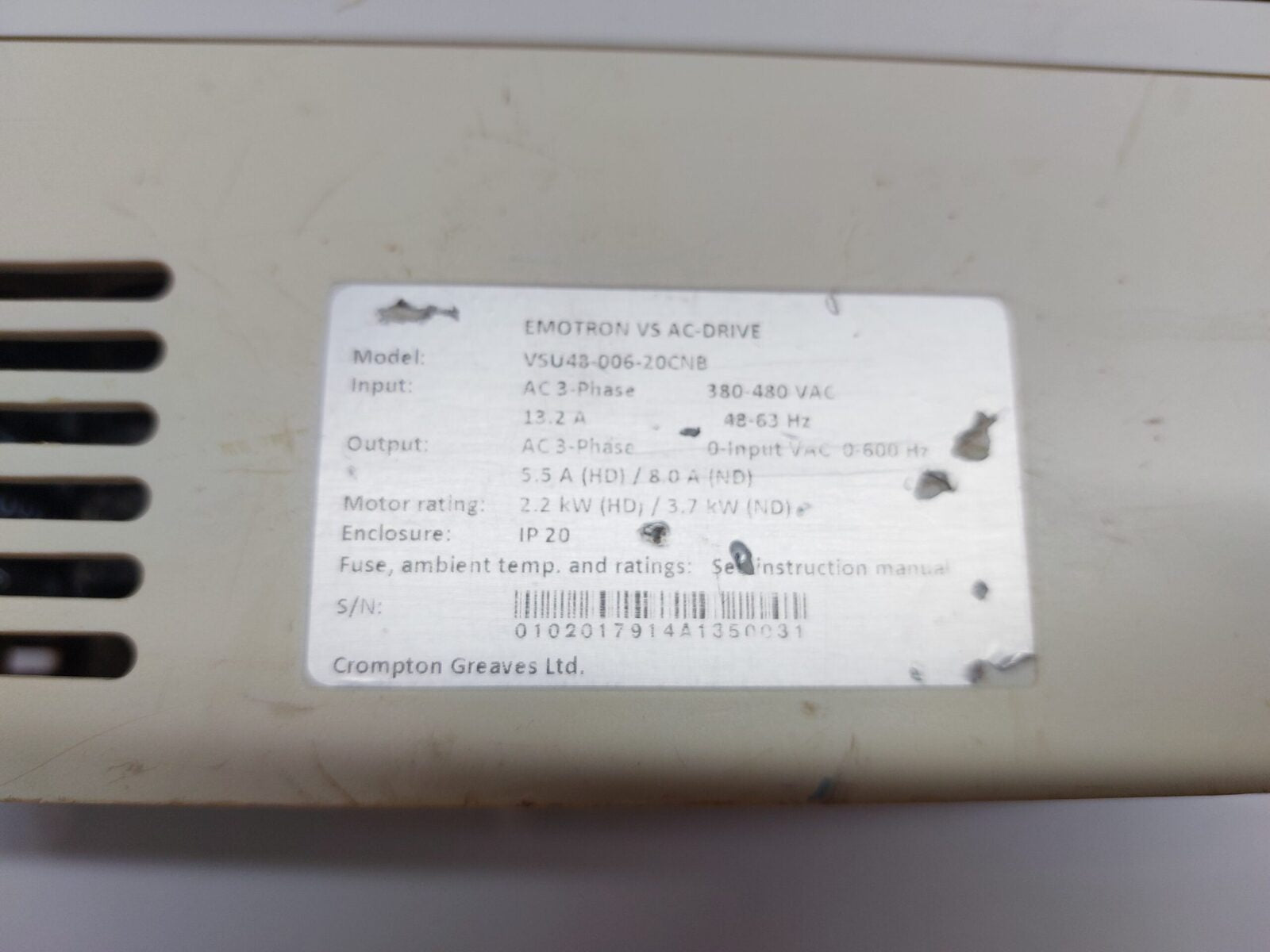 CROMPTON VSU48-006-20CNB EMOTRON VS AC-DRIVE (4)