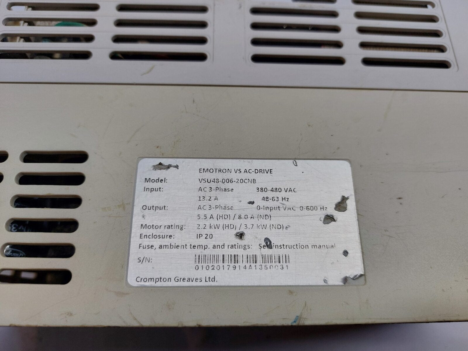 CROMPTON VSU48-006-20CNB EMOTRON VS AC-DRIVE (5)