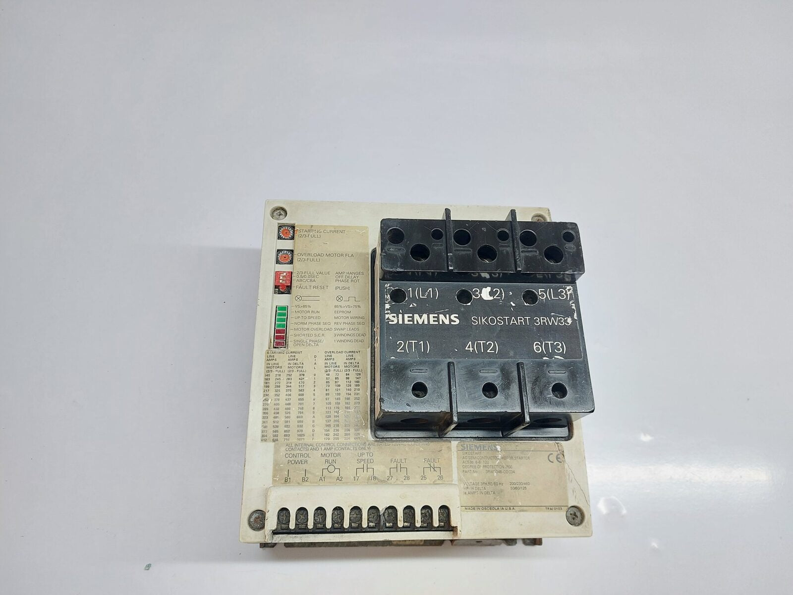 SIEMENS SIKOSTART 3RW3346-ODC34 AC SEMICONDUCTOR MOTOR STARTER (2)