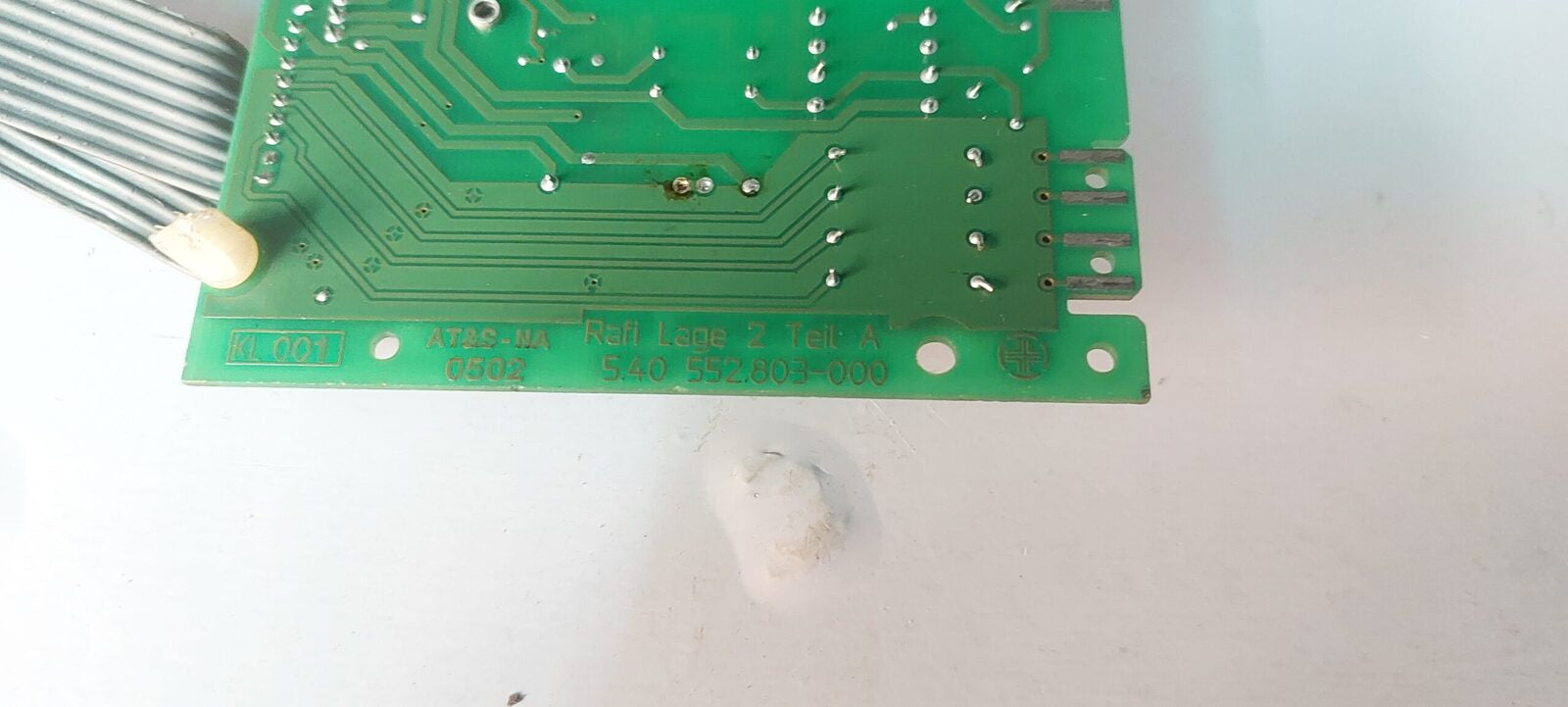 RAFI LAGE 1 TEIL A WASHERDRYER CONTROL BOARD 540 552803-000 RAFI LAGE 2 TEIL A (5)