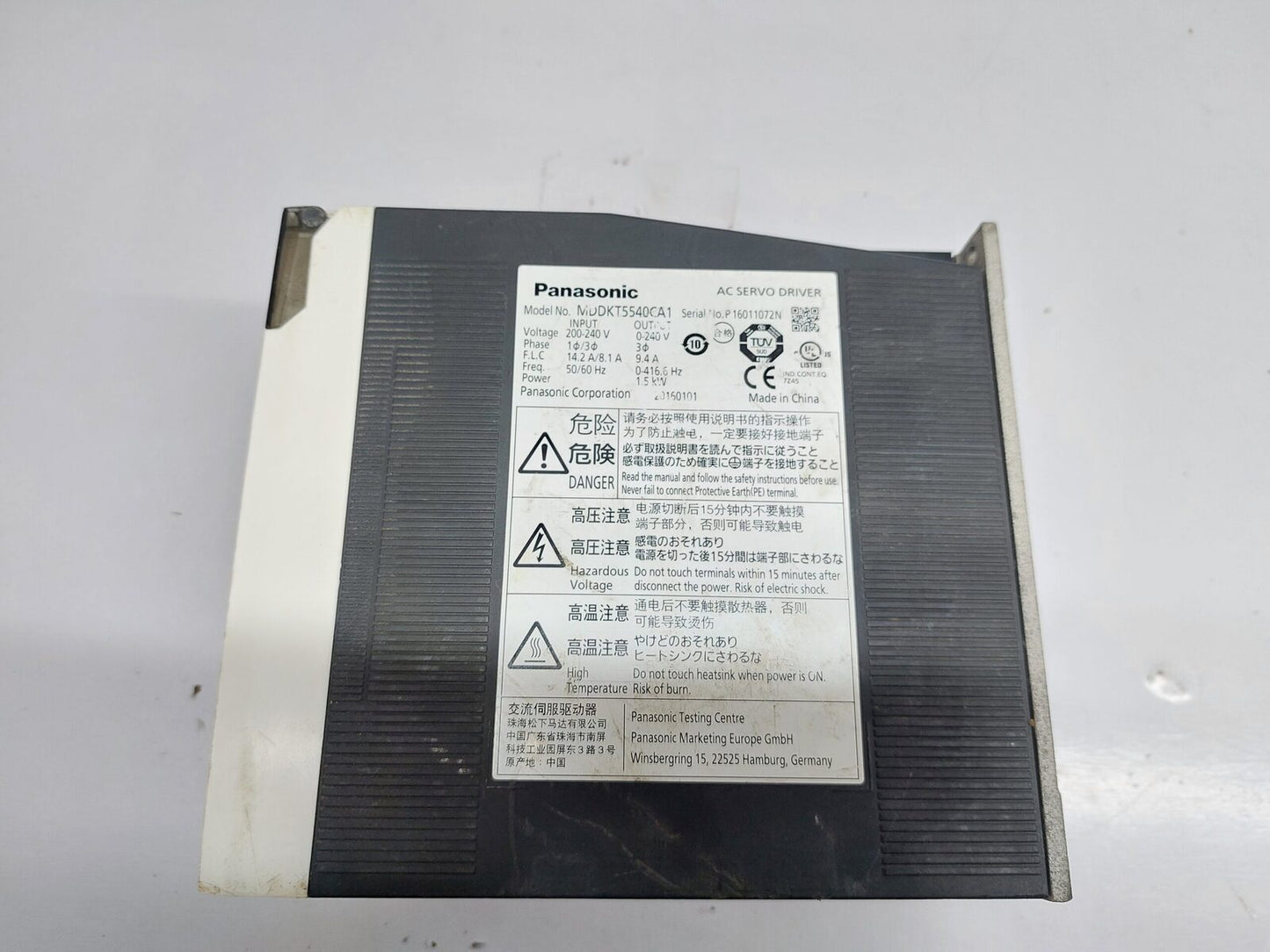 PANASONIC MDDKT5540CA1 AC SERVO DRIVER 1.5 KW