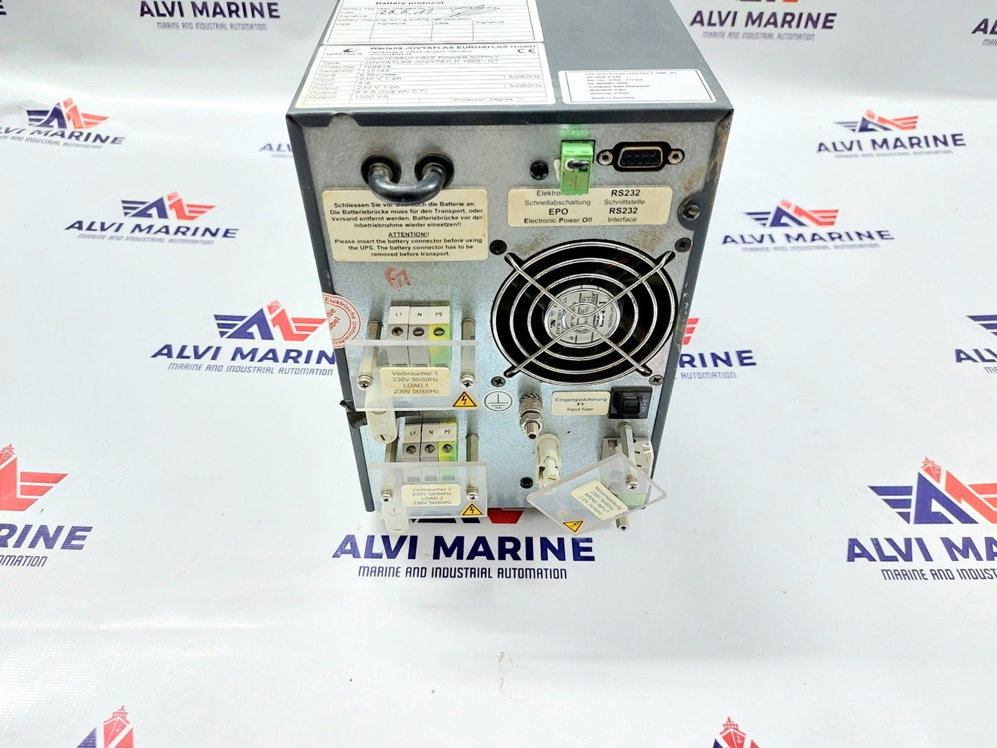 WARTSILA / JOVYATLAS JOVYTEC P 1000-NT 8 MINUTUES UNINTERRUPTIBLE POWER SUPPLY