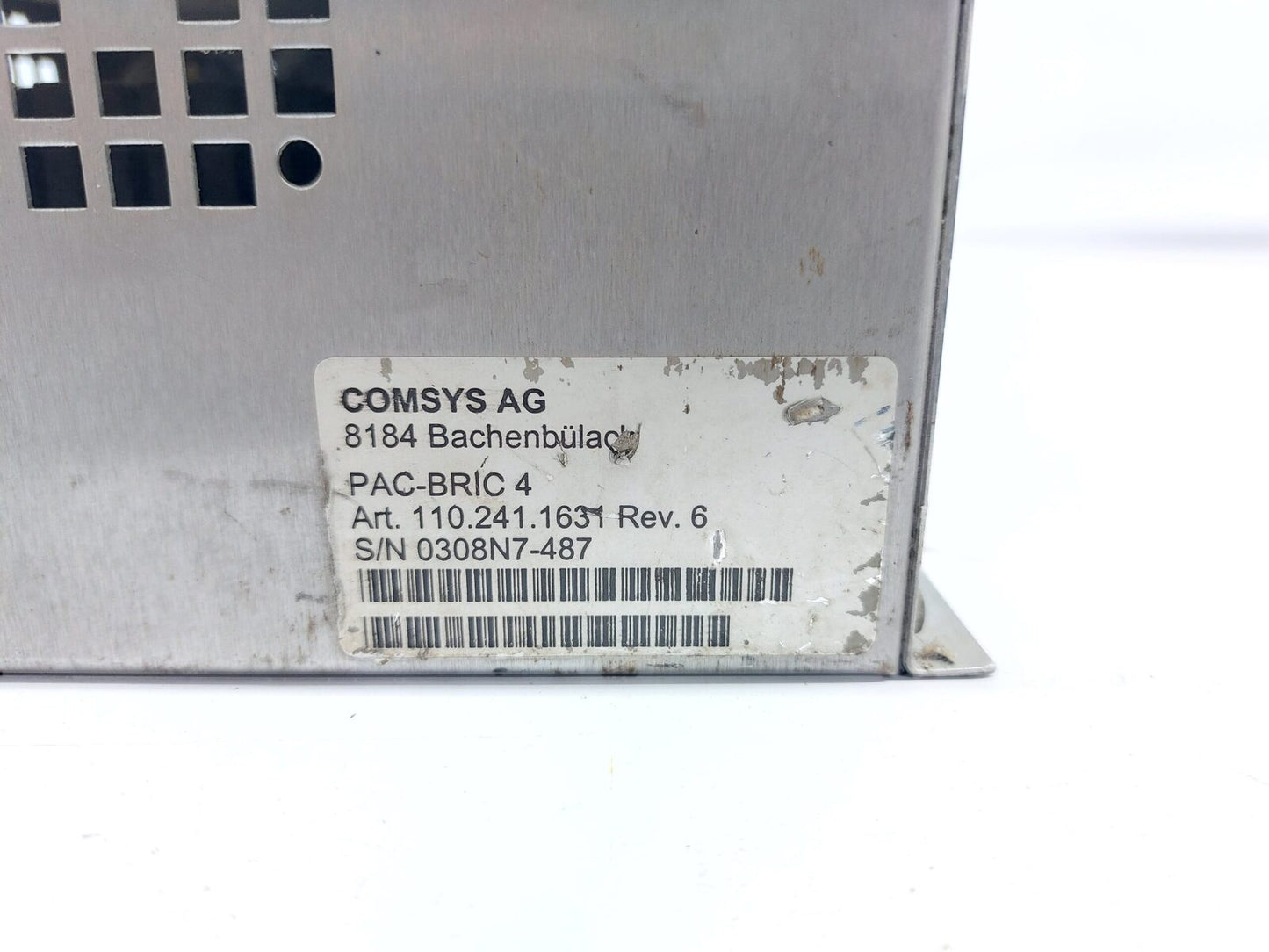COMSYS PAC-BRIC 4 INDUSTRIAL COMPUTER 110.241.1631 REV. 6 (7)