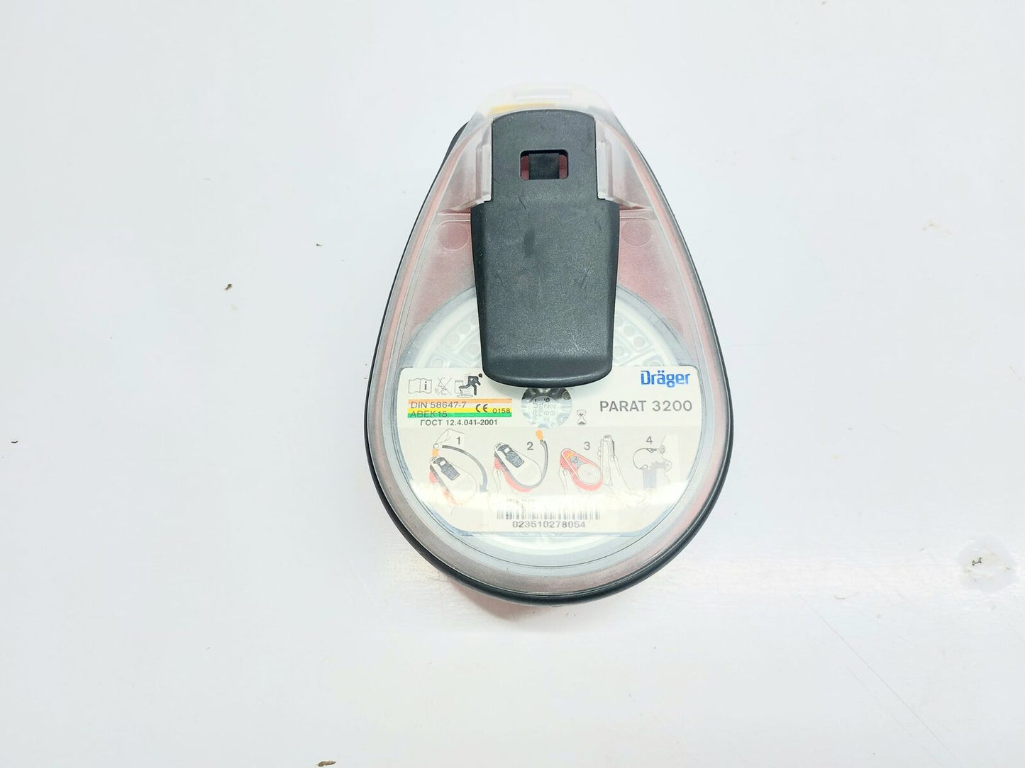 DRAGER PARAT 3200 ESCAPE SMOKEHOOD DEVICE ABEK 15 (5)