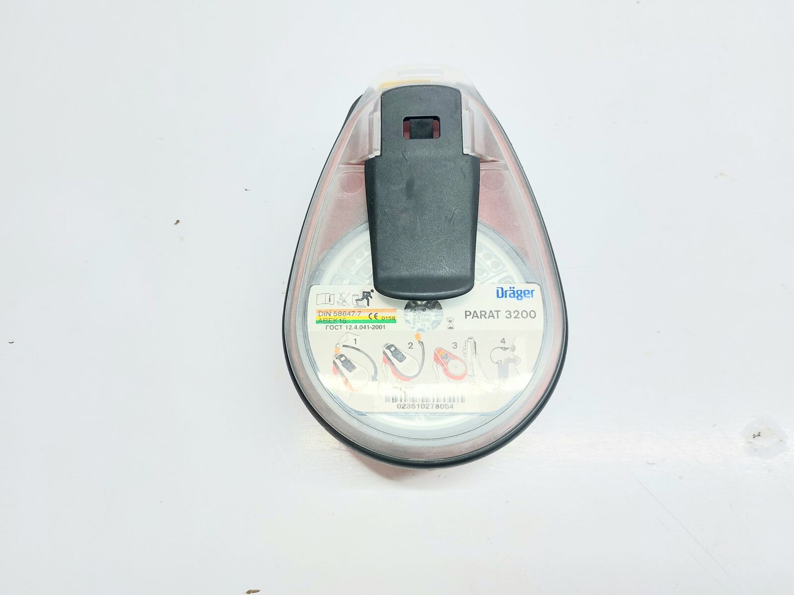 DRAGER PARAT 3200 ESCAPE SMOKEHOOD DEVICE ABEK 15 (5)