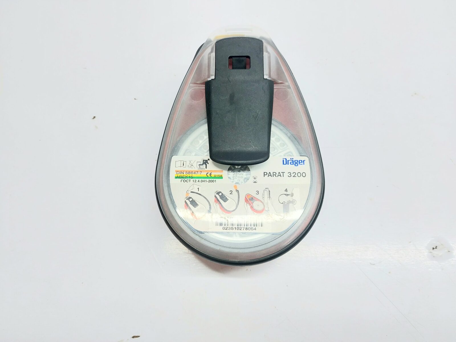 DRAGER PARAT 3200 ESCAPE SMOKEHOOD DEVICE ABEK 15 (6)