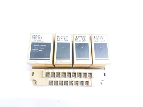 OMRON 61F-G3 FLOATLESS LEVEL SWITCH WITH 61F-11 RELAY UNIT