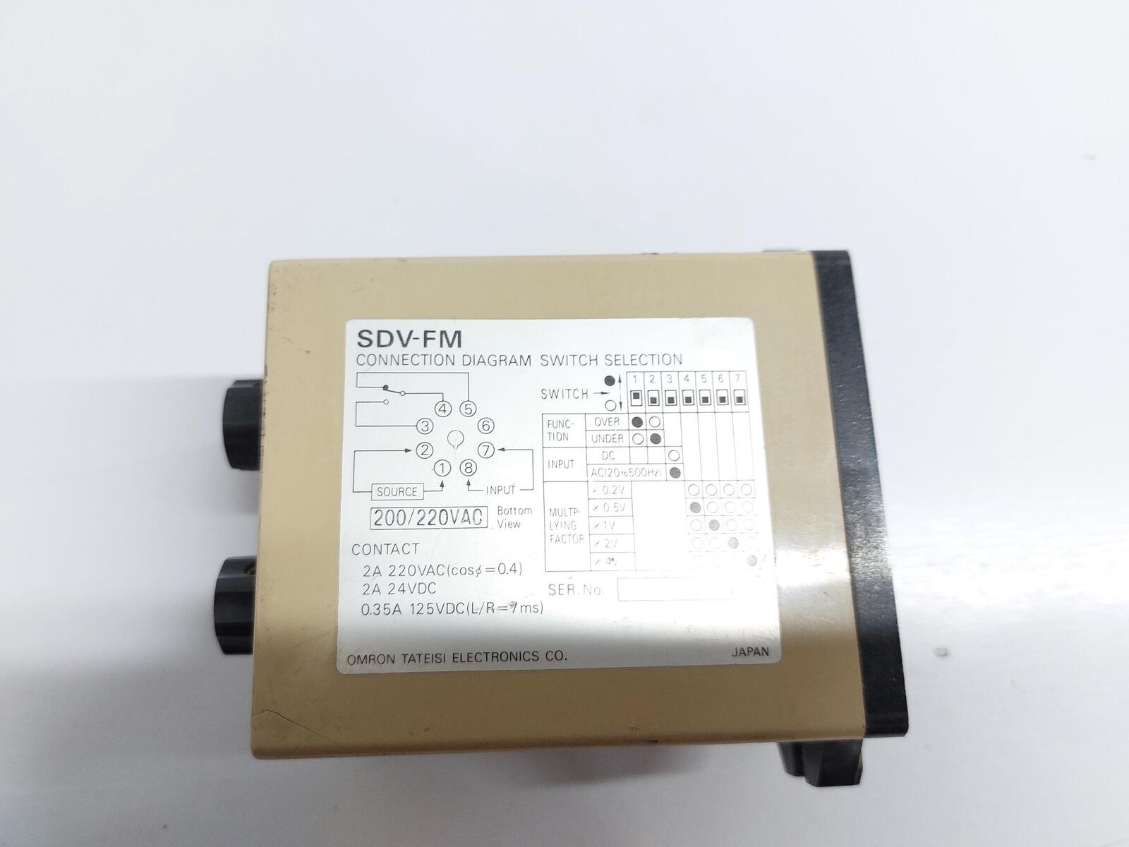 OMRON SDV-FM7 VOLTAGE SENSOR