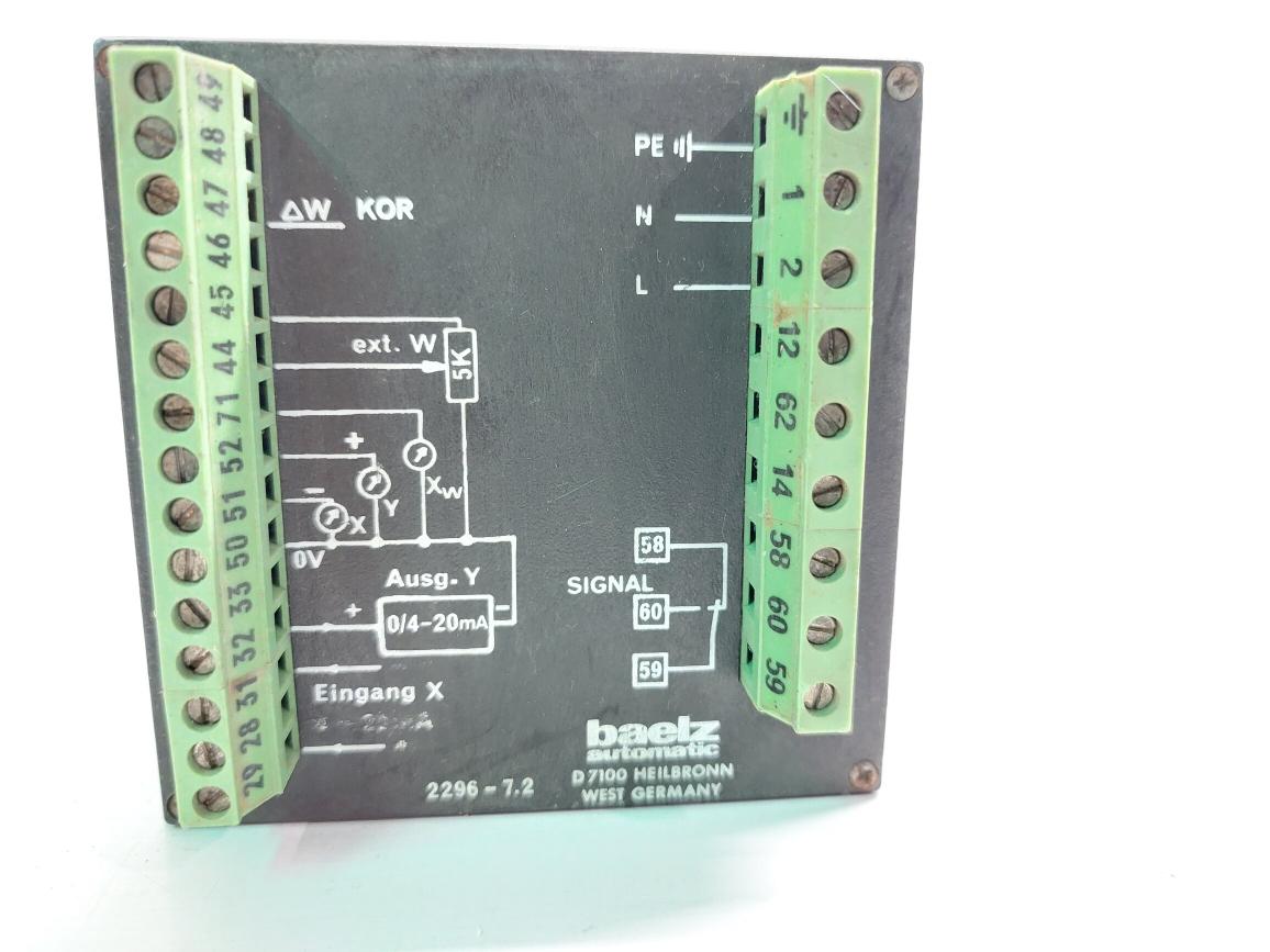 BAELZ AUTOMATIC WBS 2296 TEMPERATURE CONTROLLER