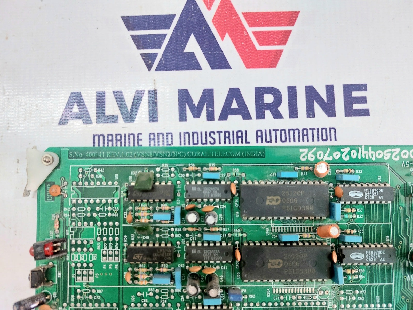 CORAL TELECOM 400141 PCB CARD REV. 1.02