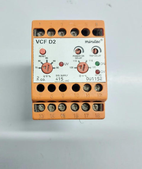 MINILEC VCF D2 UNDER/VOLTAGE RELAY