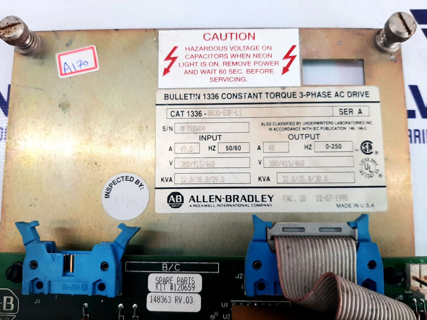 ALLEN BRADLEY BULLETIN 1336-MOD-L3 LOGIC INTERFACE BOARD 1336-B030-E0F-L1 SER A (2)