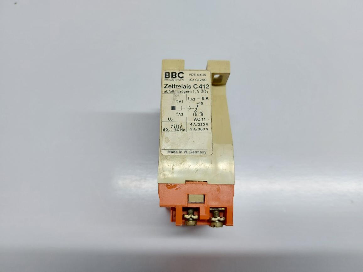 BBC ZEITRELAIS C412 1.5-30SEC TIMING RELAY