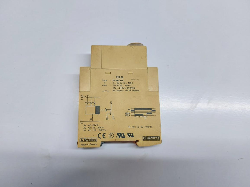 CROUZET TR Q RELAY TIME DELAY 88 893 916
