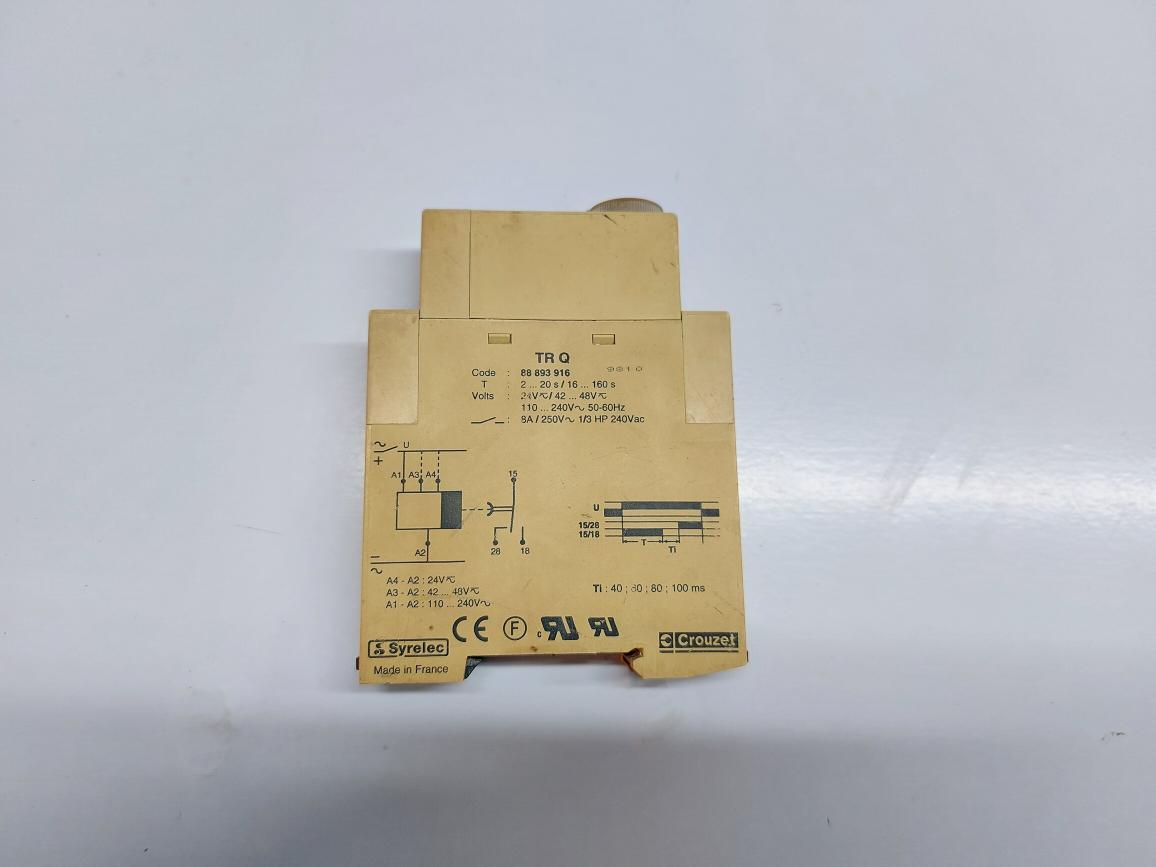 CROUZET TR Q RELAY TIME DELAY 88 893 916