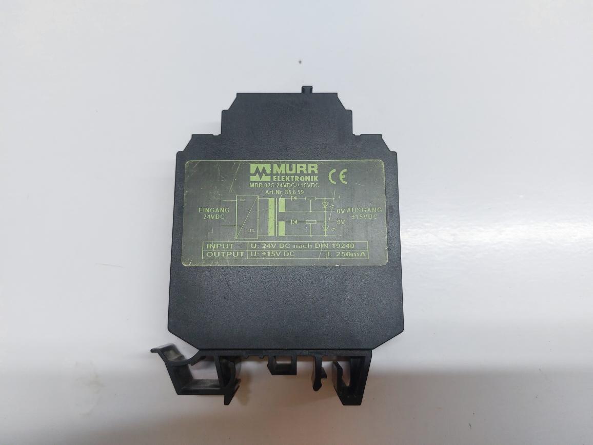 MURR ELEKTRONIK MDD 025-24VDC/+-15VDC POWER CONVERT MODULE 85659