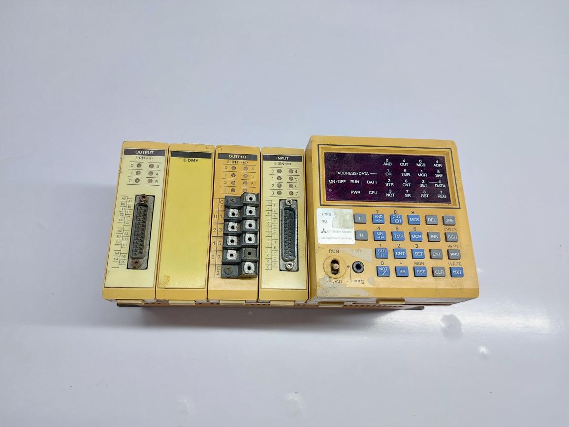 MITSUBISHI/KOYO FSC-1 E-01B-4130 MODULAR RACK CPU SR-20-4128 E-31N-4132 E-01T-4157