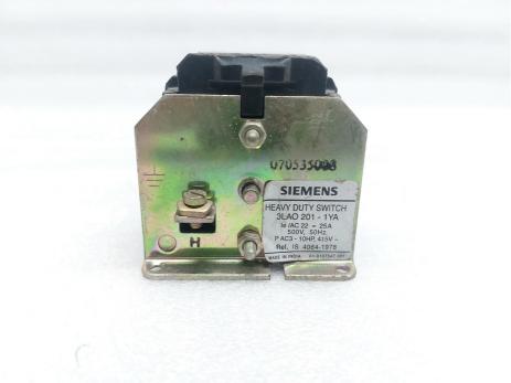 SIEMENS 3LAO201-1YA HEAVY DUTY SWITCH 25A