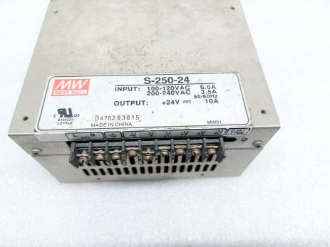 MEAN WELL S-250-24 POWER SUPPLY 100-120VAC 6.0A