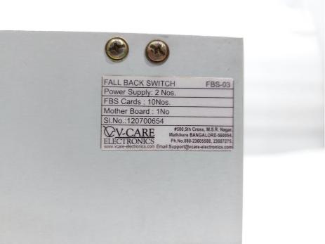 V-CARE FBS-03 SYSTEM PANEL