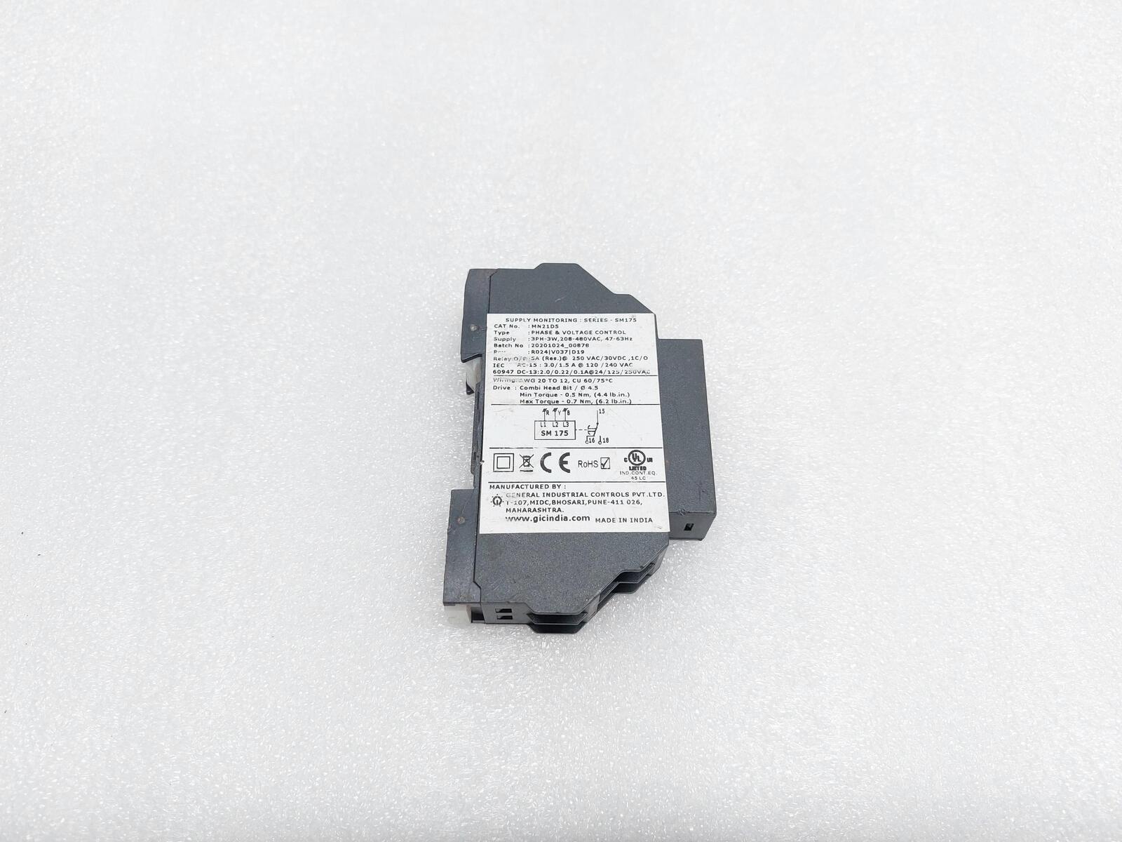 GIC MN21D5 PHASE LOSS RELAY