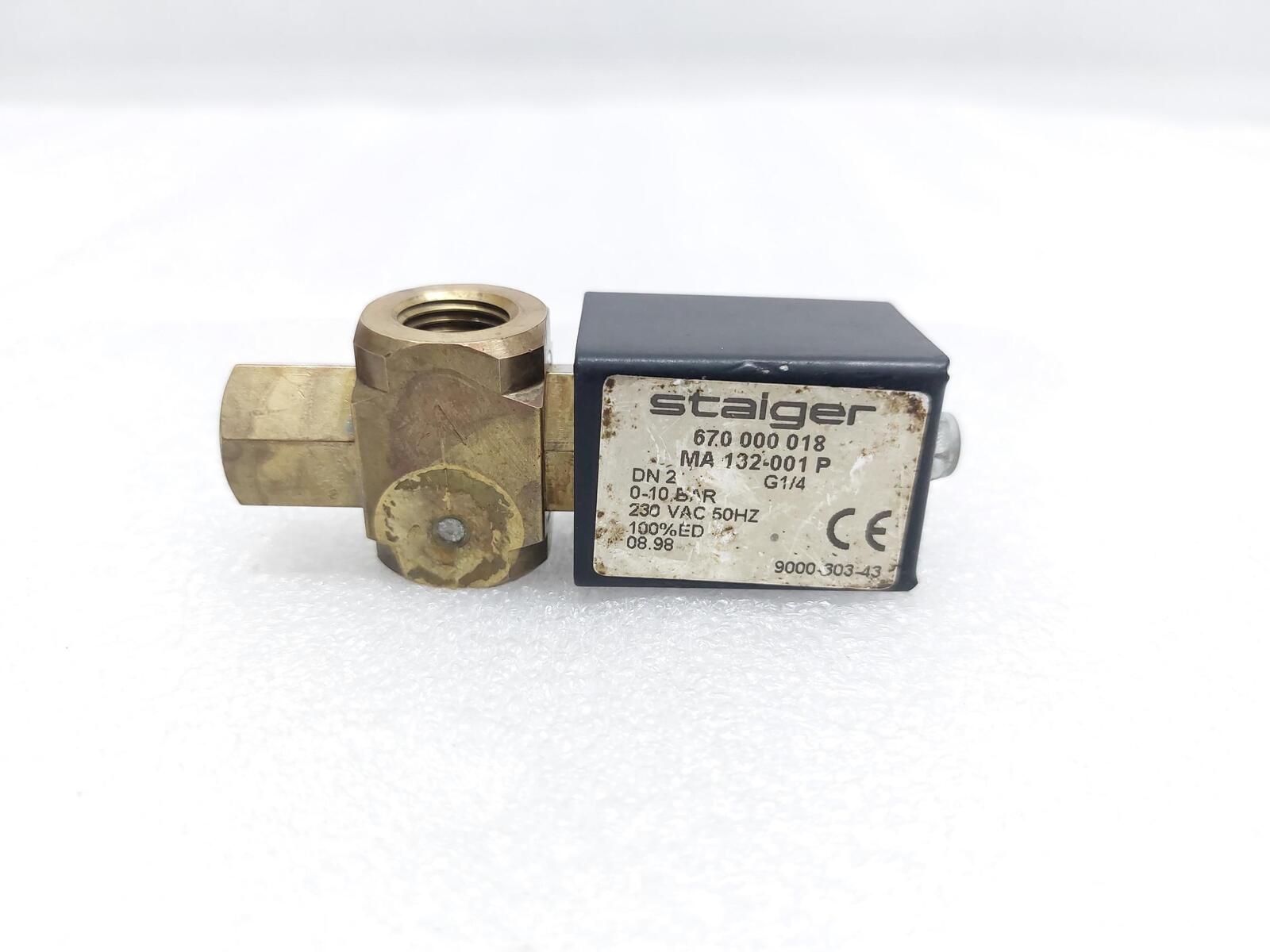 STAIGER 670.000.018 SOLENOID VALVE MA 132-001 P