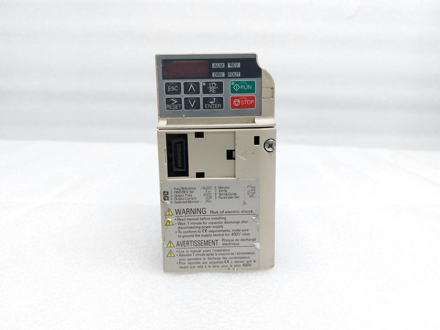 YASKAWA CIMR-JTBA0003BAA AC DRIVE 075KW/0.4KW REV.A
