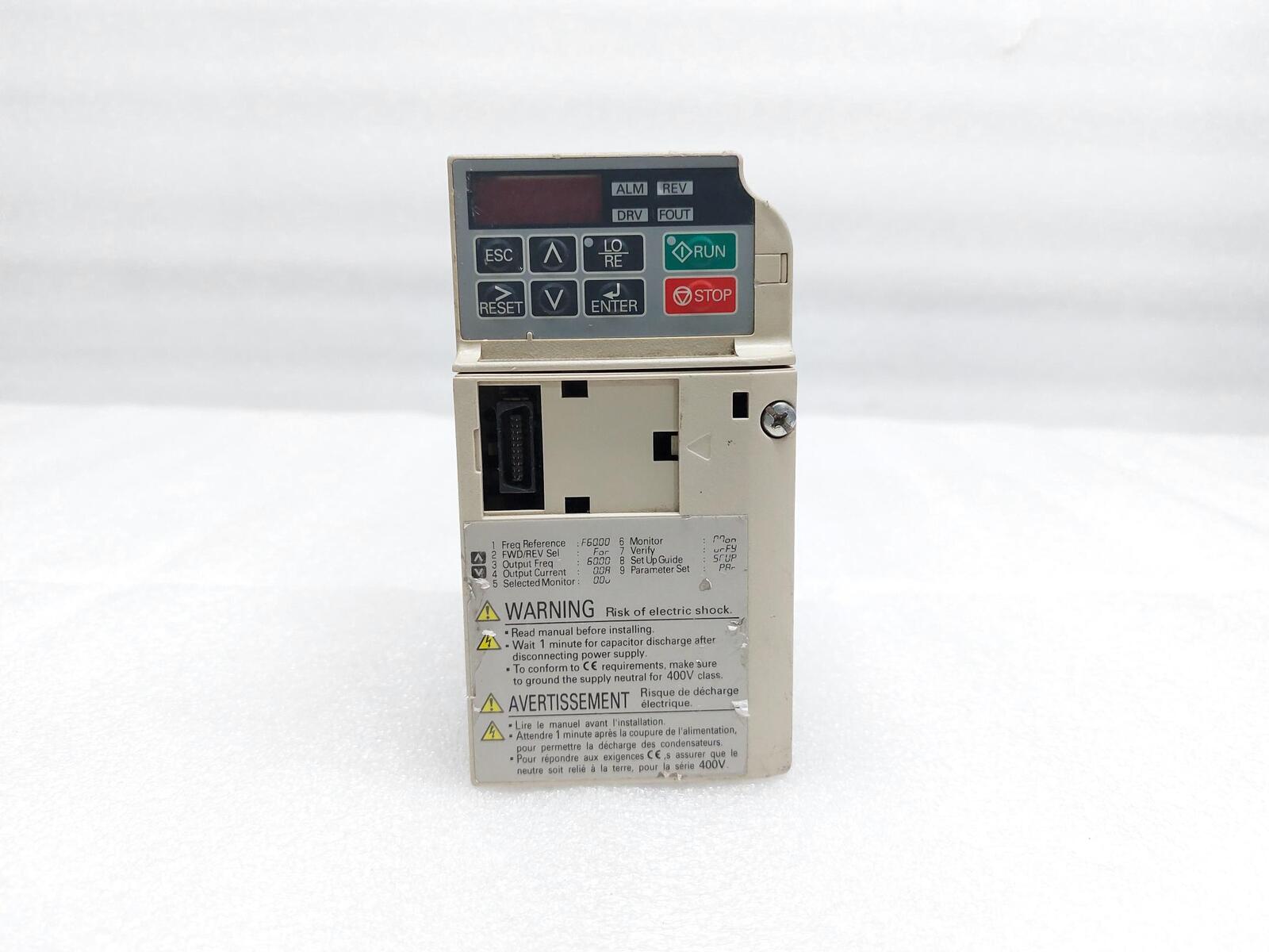 YASKAWA CIMR-JTBA0003BAA AC DRIVE 075KW/0.4KW REV.A