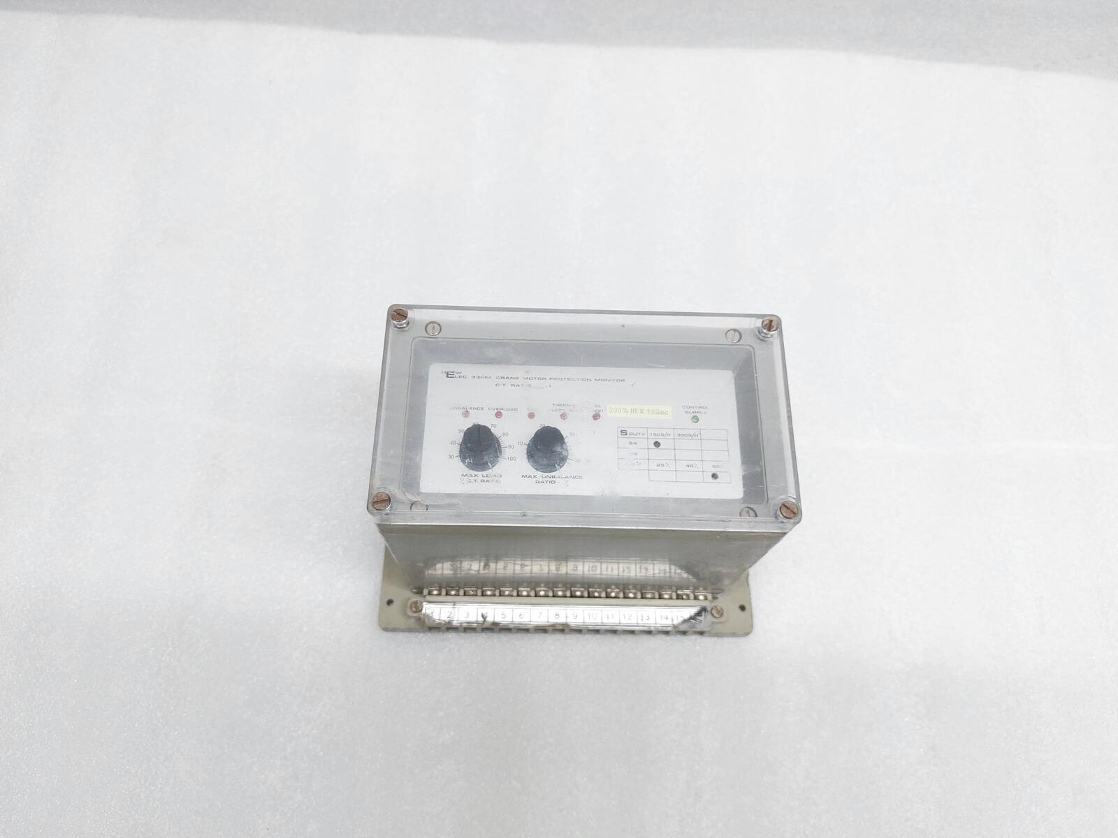 NEW ELEC 330M CRANE MOTOR PROTECION MONITOR 330MC220S4/150/60%