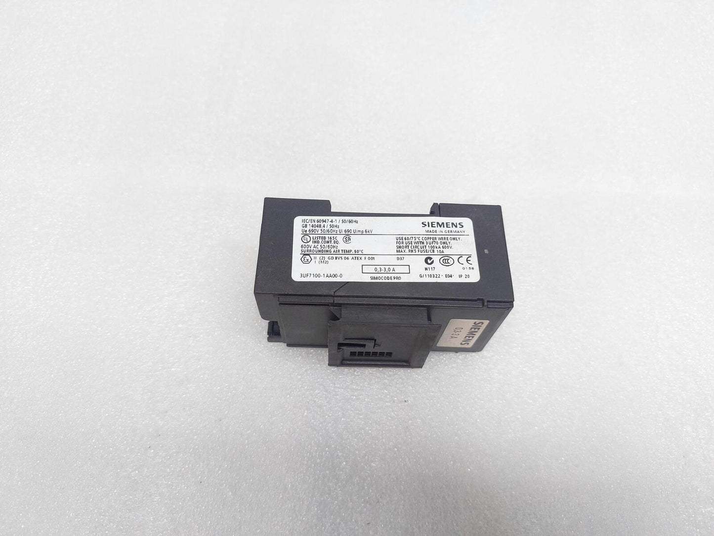 SIEMENS 3UF7100-1AA00-0 CURRENT MEASURING MODULE