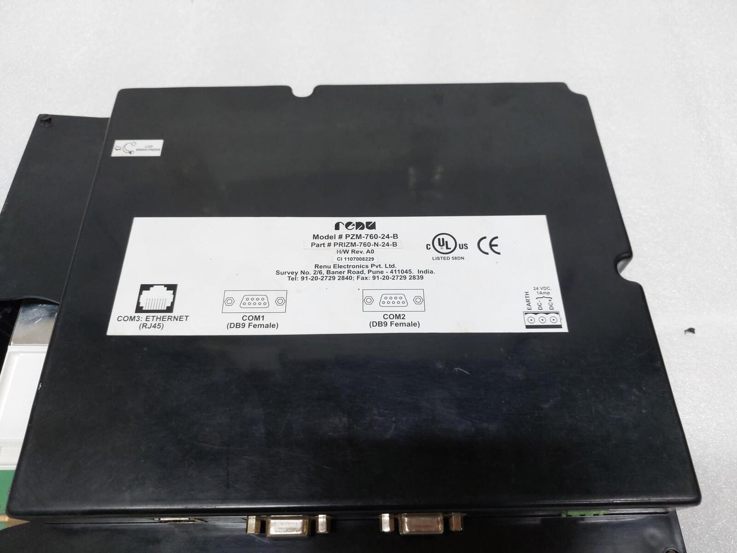 RENU ELECTRONICS PZM-760-24-B TOUCH SCREEN OPERATOR PANEL PRIZM-760-N-24-B BODY DAMAGED