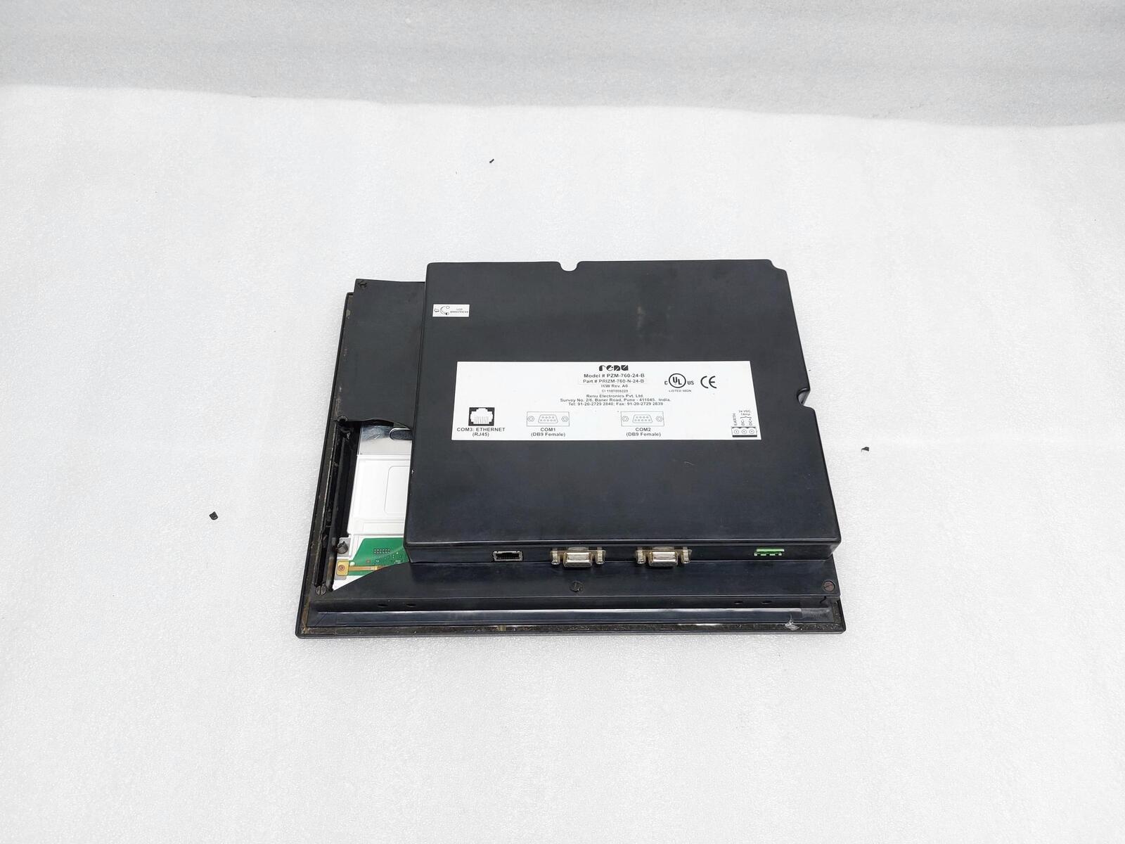 RENU ELECTRONICS PZM-760-24-B TOUCH SCREEN OPERATOR PANEL PRIZM-760-N-24-B BODY DAMAGED