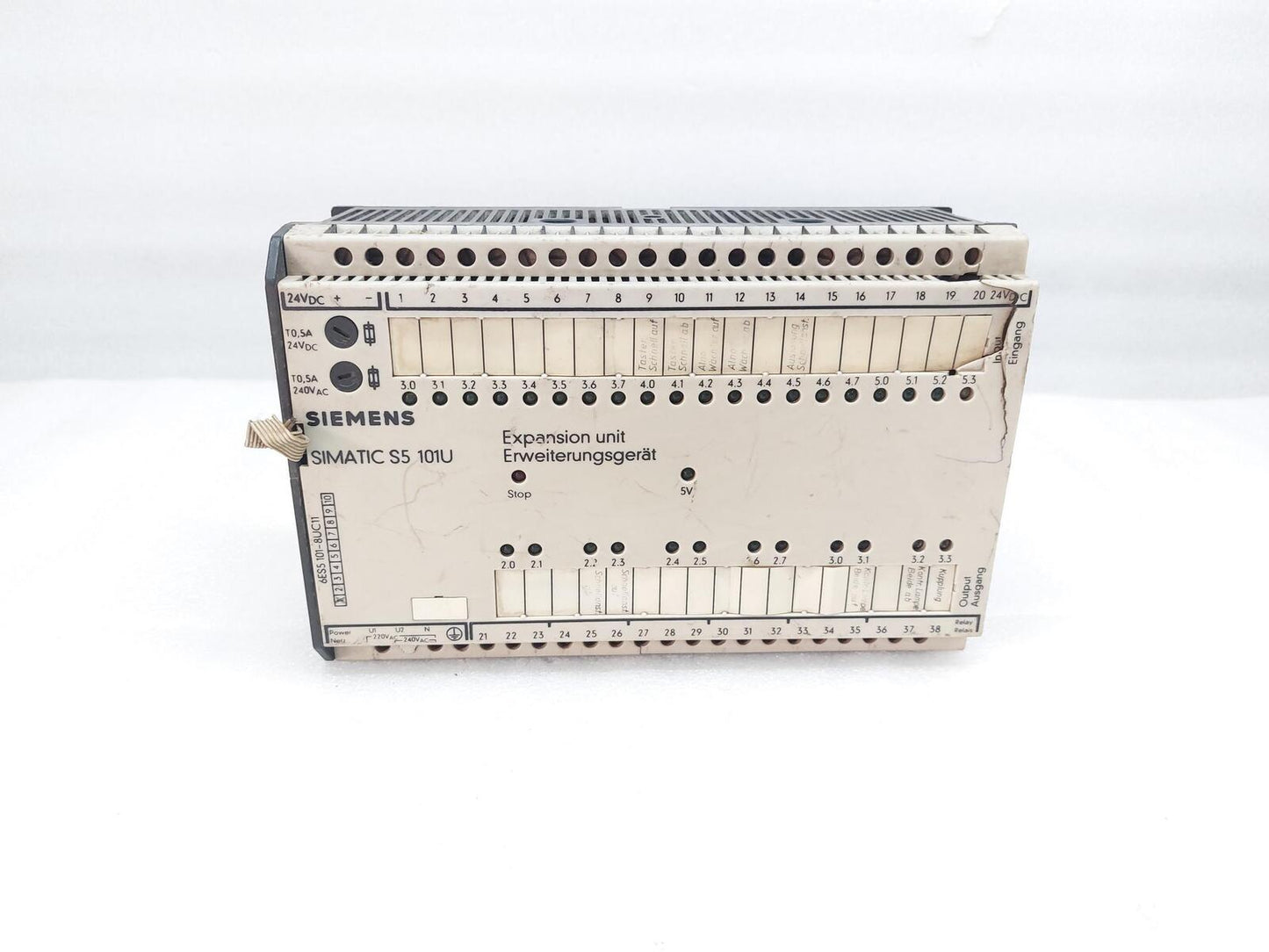 SIEMENS SIMATIC S5 101U EXPANSION UNIT 6ES5 101-8UC11