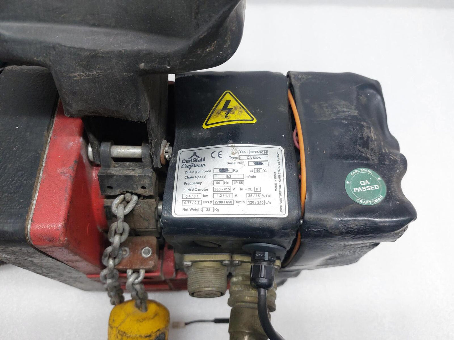 CARLSTAHL CA 5025 ELECTRIC CHAIN HOIST