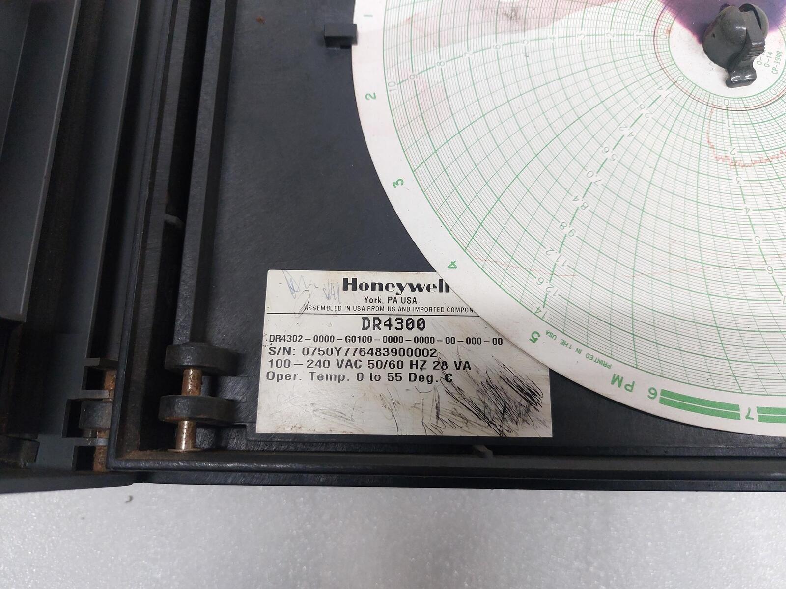 HONEYWELL DR4300 EVAPORATE BUNKER CHART RECORDER DR4302-0000-G0100-0000-0000-00-000-00