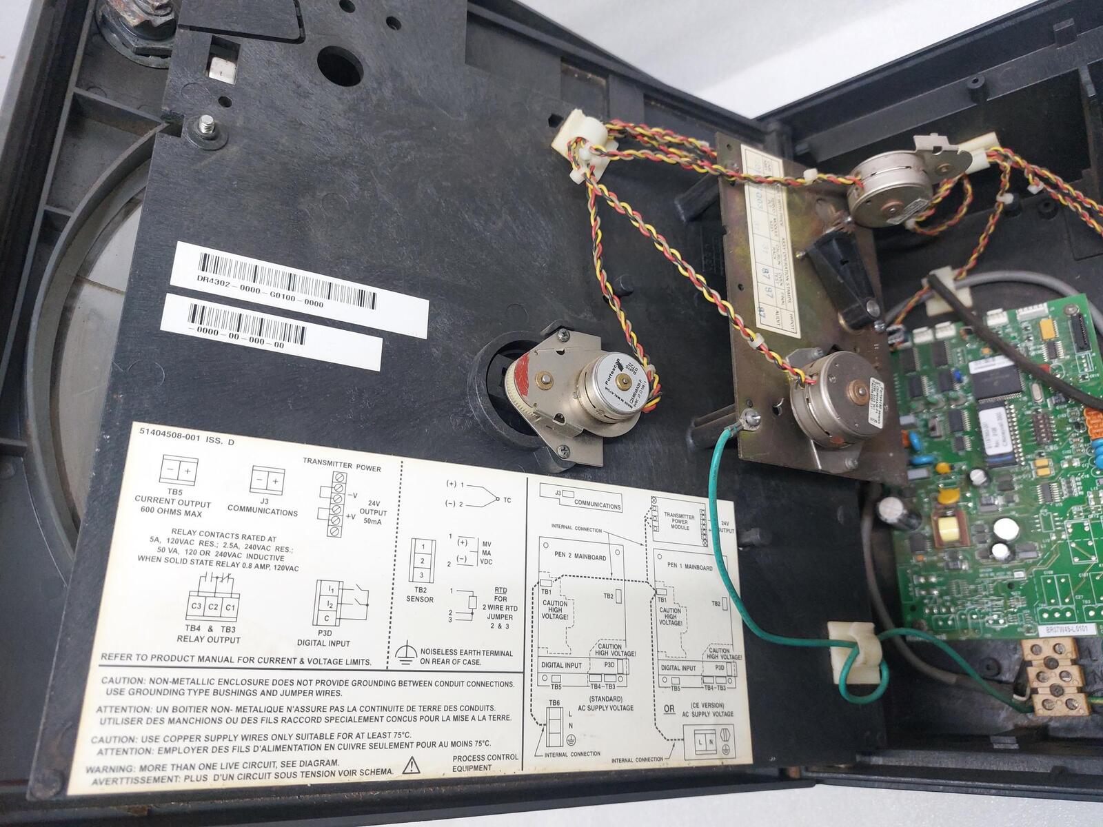 HONEYWELL DR4300 EVAPORATE BUNKER CHART RECORDER DR4302-0000-G0100-0000-0000-00-000-00