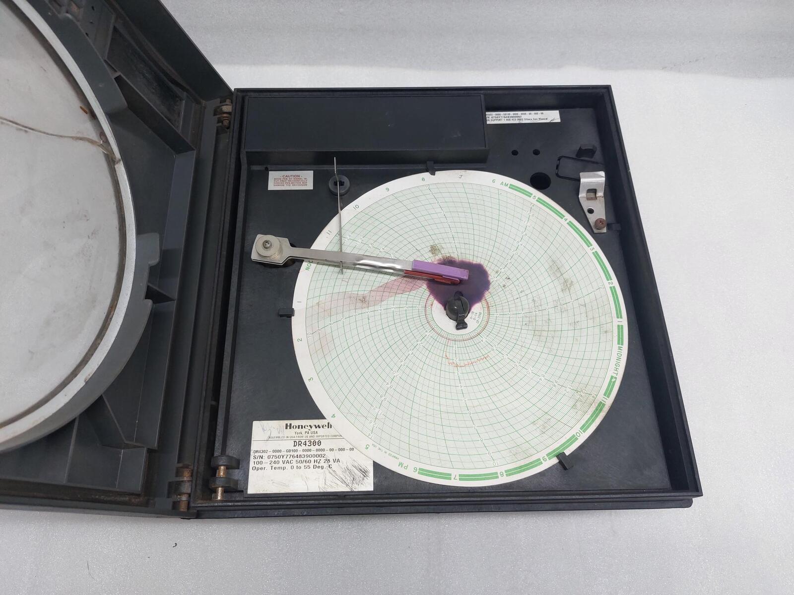 HONEYWELL DR4300 EVAPORATE BUNKER CHART RECORDER DR4302-0000-G0100-0000-0000-00-000-00