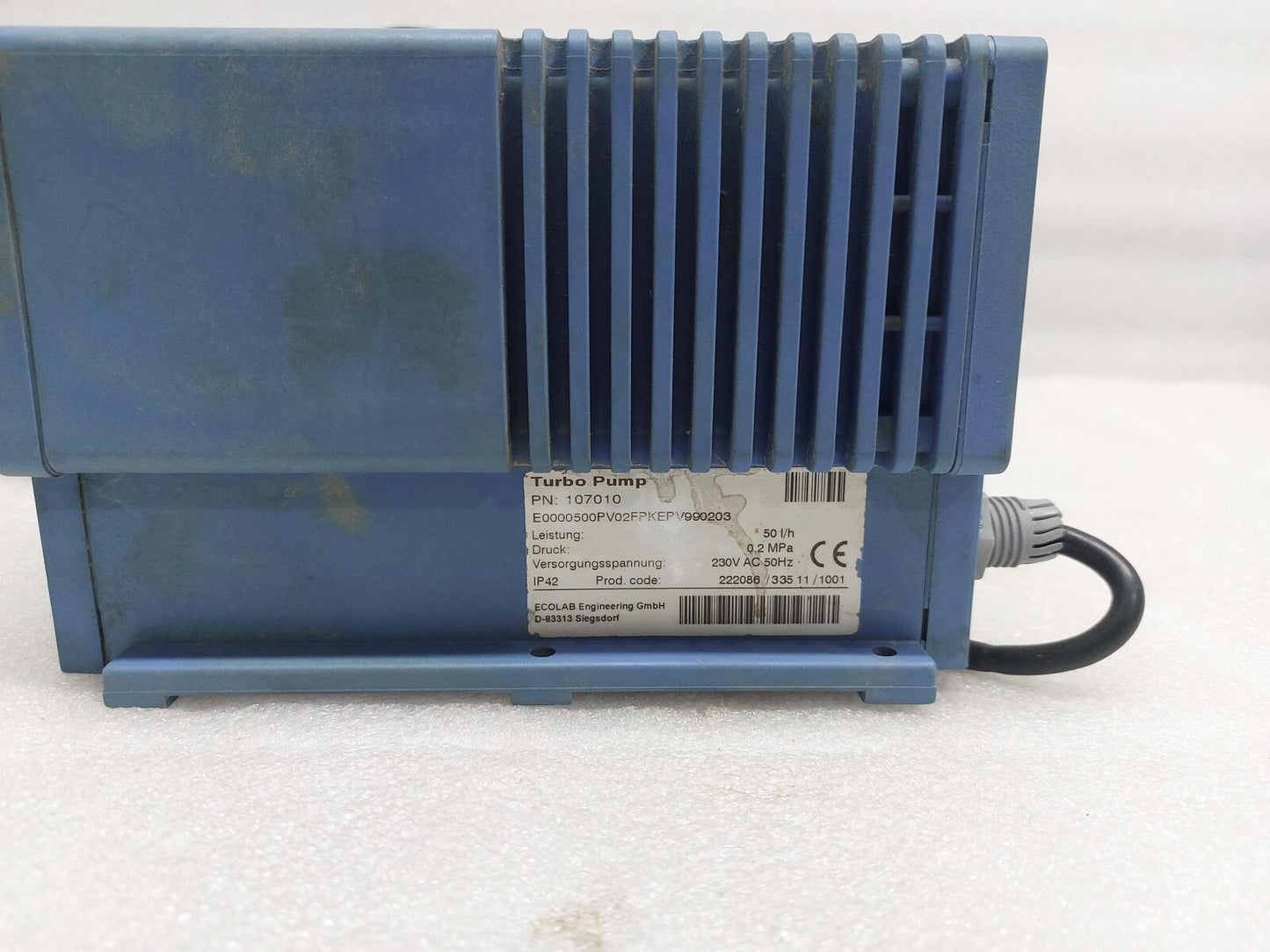 ECOLAB ENGINEERING 107010 TURBO PUMP