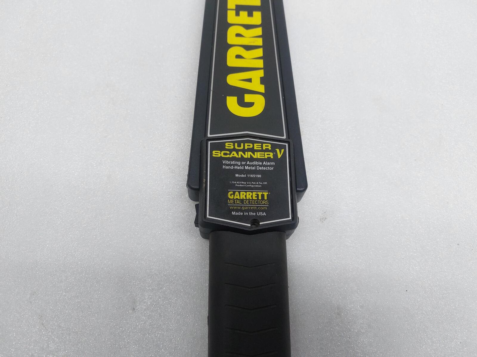 GARRETT 1165190 SUPER SCANNER V VIBRATING OR AUDIBLE ALARM HAND-HELD METAL DETECTOR