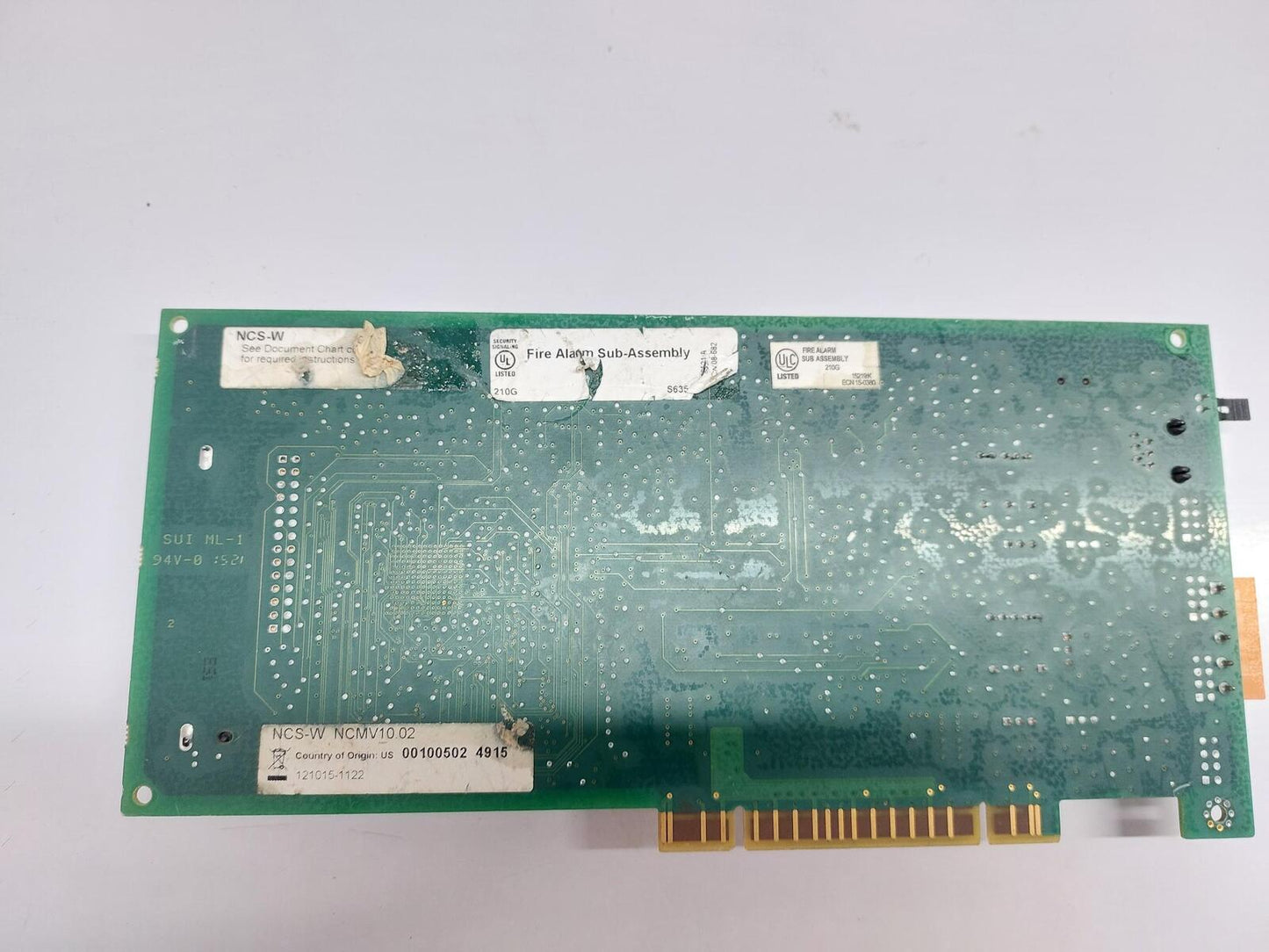 NCMV10.02 FIRE ALARM SUB ASSEMBLY CARD NCS-W 03645 REV C