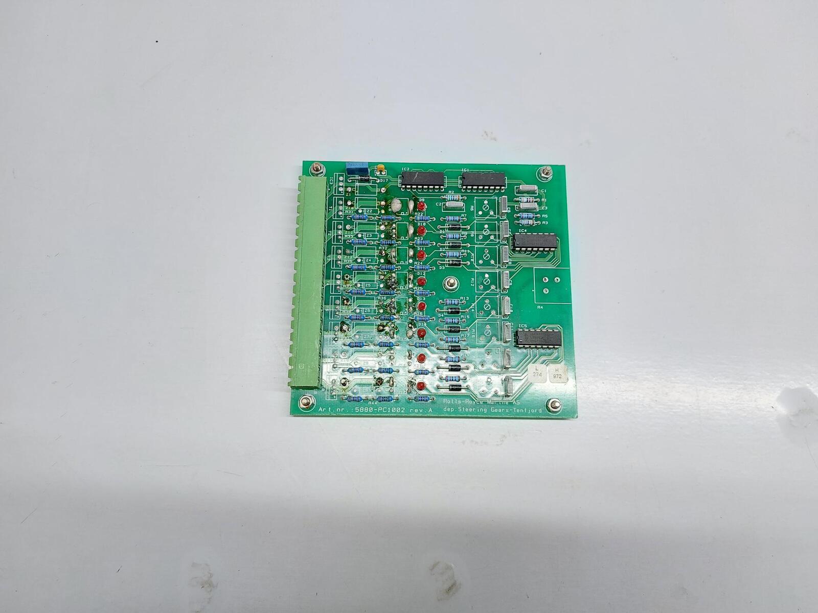 ROLLS-ROYCCE 5880-PC1002 REV.A DEP. STEERING GEARS-TENFJORD PCB CARD 99046