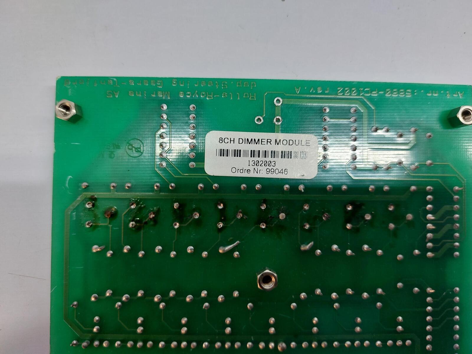 ROLLS-ROYCCE 5880-PC1002 REV.A DEP. STEERING GEARS-TENFJORD PCB CARD 99046