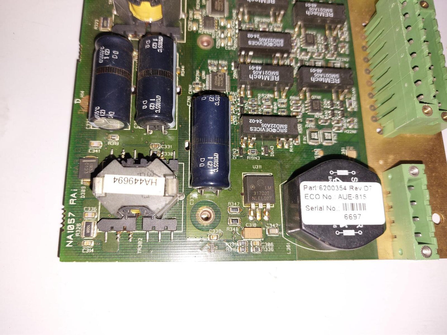 KONGSBERG NORCONTROL NA1057 RAI REMOTE ANALOG CARD 6200354 REV D7