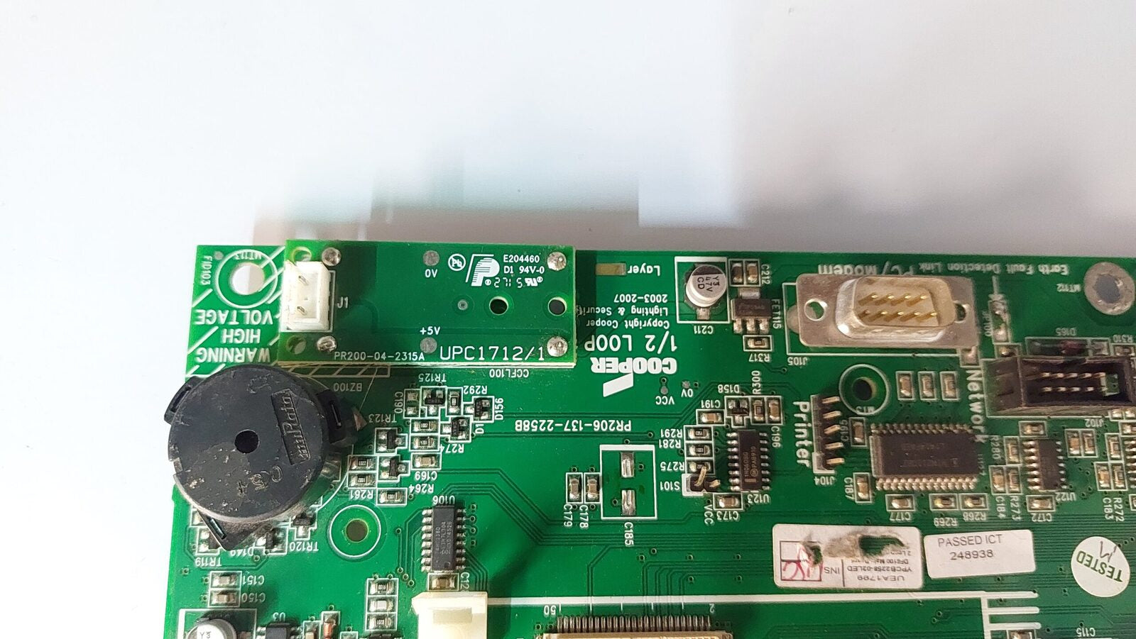COOPER PR206-137-2258B 1/2 LOOP BOARD PR200-04-2315A