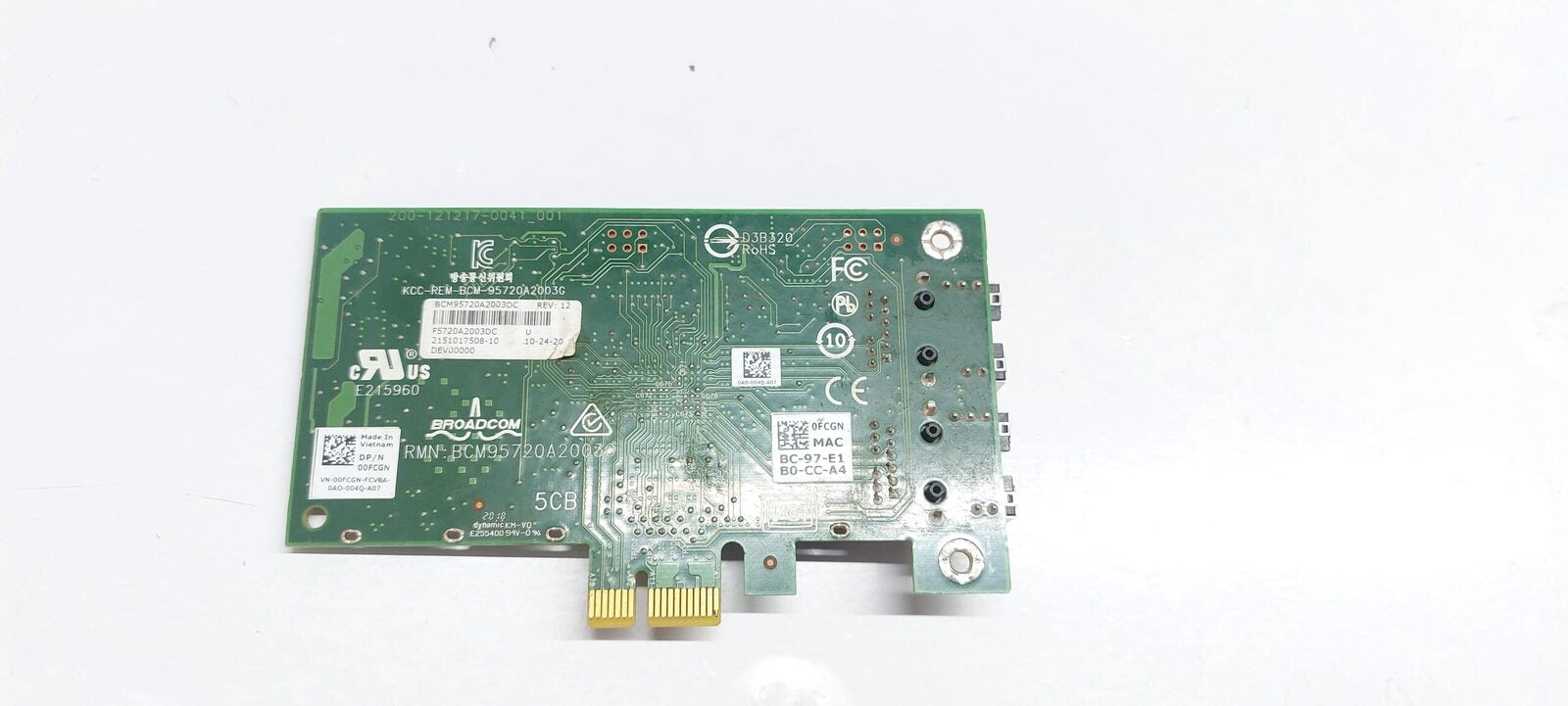 BROADCOM KCC-REM-BCM-95720A2003G NETWORK CARD