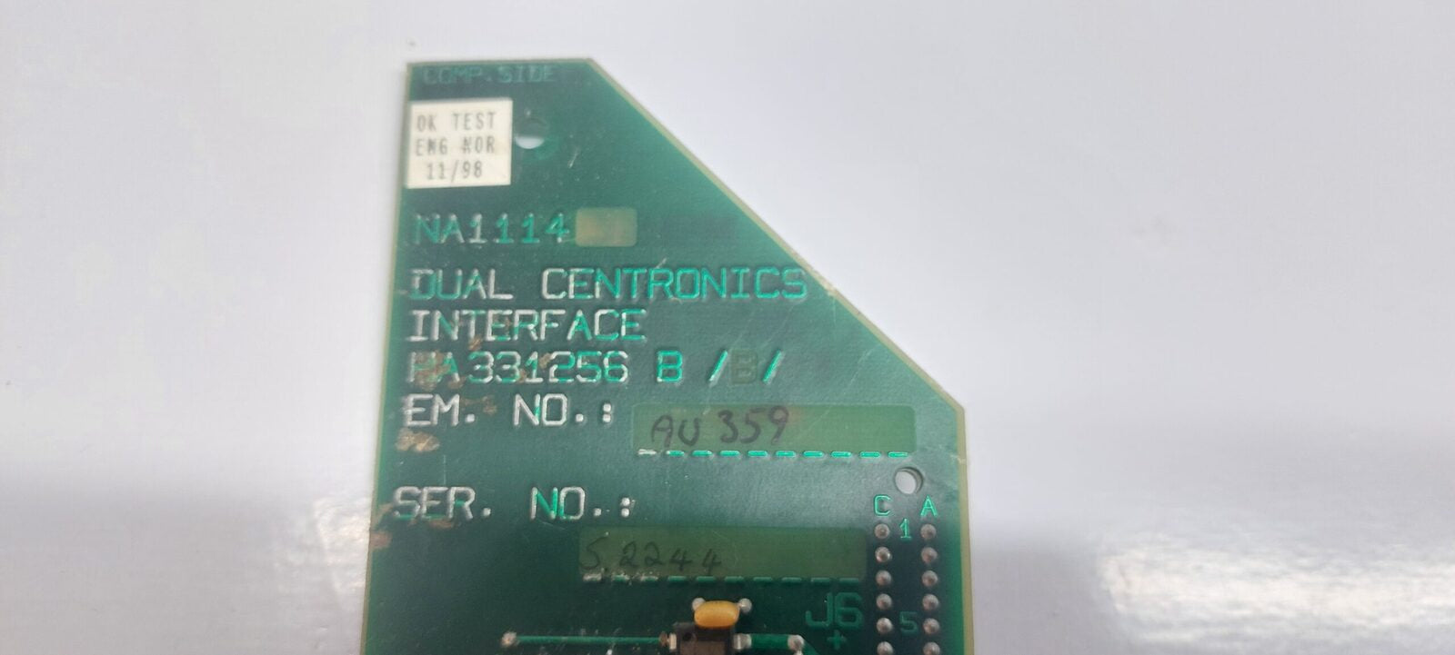 NORCONTROL AUTOMATION NA1114 DUAL CENTRONICS INTERFACE HA 331256 B/B