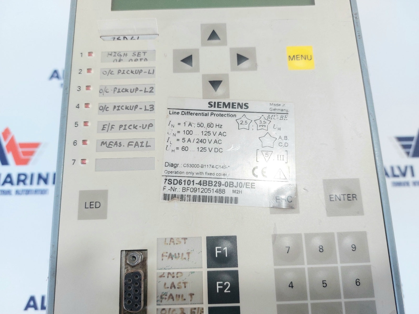 SIEMENS SIPROTEC 7SD6101-4BB29-0BJ0EE LINE DIFFERENTIAL PROTECTION RELAY (2)