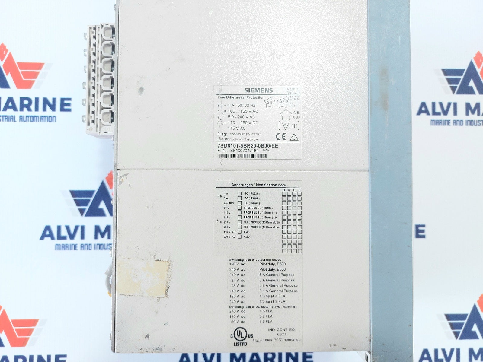SIEMENS SIPROTEC 7SD61 7SD6101-5BB29-0BJ0EE LINE DIFFERENTIAL PROTECTION RELAY (4)
